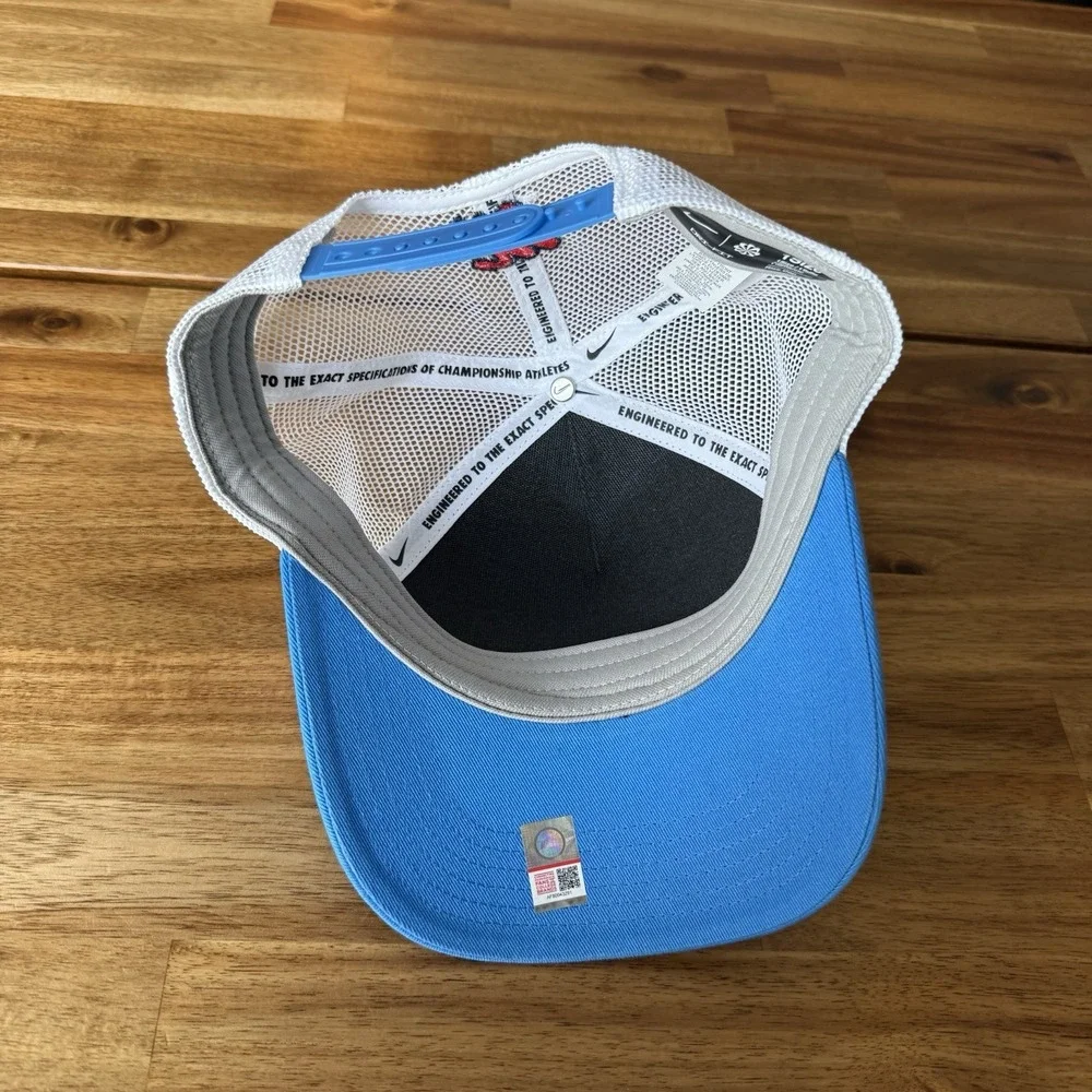 Nike Powder Blue Ole Miss Rebels 2025 On-Field Rise Trucker Adjustable YOUTH HAT